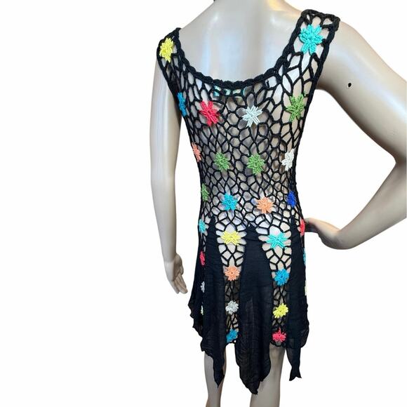 Y2K Crochet Flower Tassel Mini Dress
Tunic Boho Festival Grunge Fairy Size Small - Picture 4 of 16